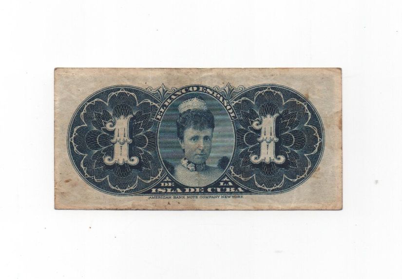 ESPAÑA BILLETE BANCO DE ESPAÑA DEL AÑO 1896 DE 1 PESO. ISLA DE CUBA