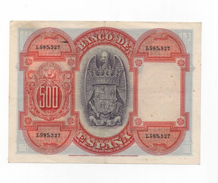 ALFONSO XIII II REPUBLICA 1927 DE 500 PTS