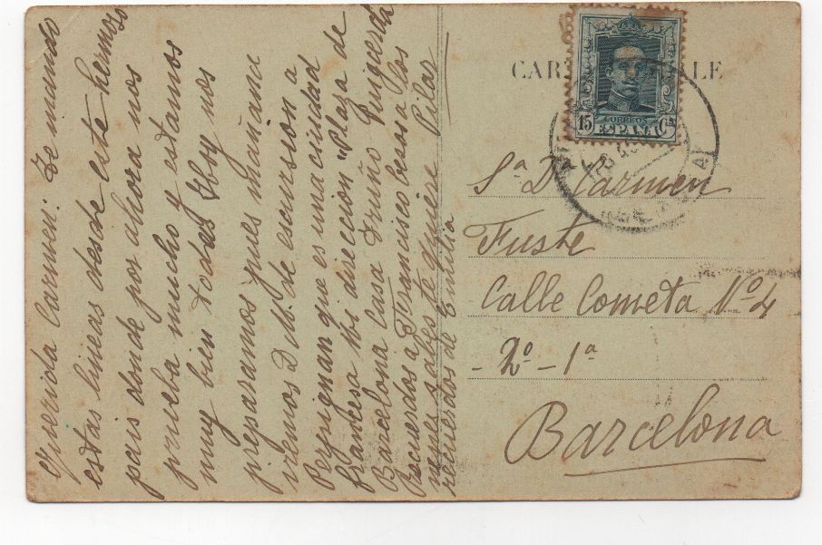 ESPAÑA POSTAL Nº 1 DE BARCELONA