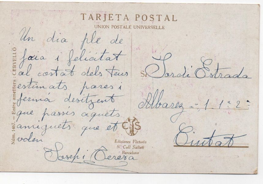 ESPAÑA POSTAL Nº 6 NIÑOS Y PAJARITOS