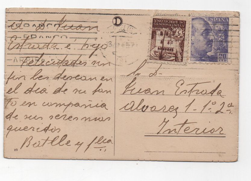 ESPAÑA POSTAL Nº 12 PASTOR Y OBEJA
