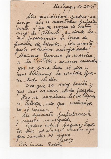 ESPAÑA POSTAL Nº 25 FRANCO