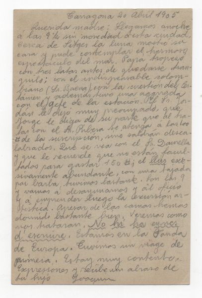 ESPAÑA POSTAL Nº 38 T. POSTAL SELLO CADETE DE 10 CENTIMOS