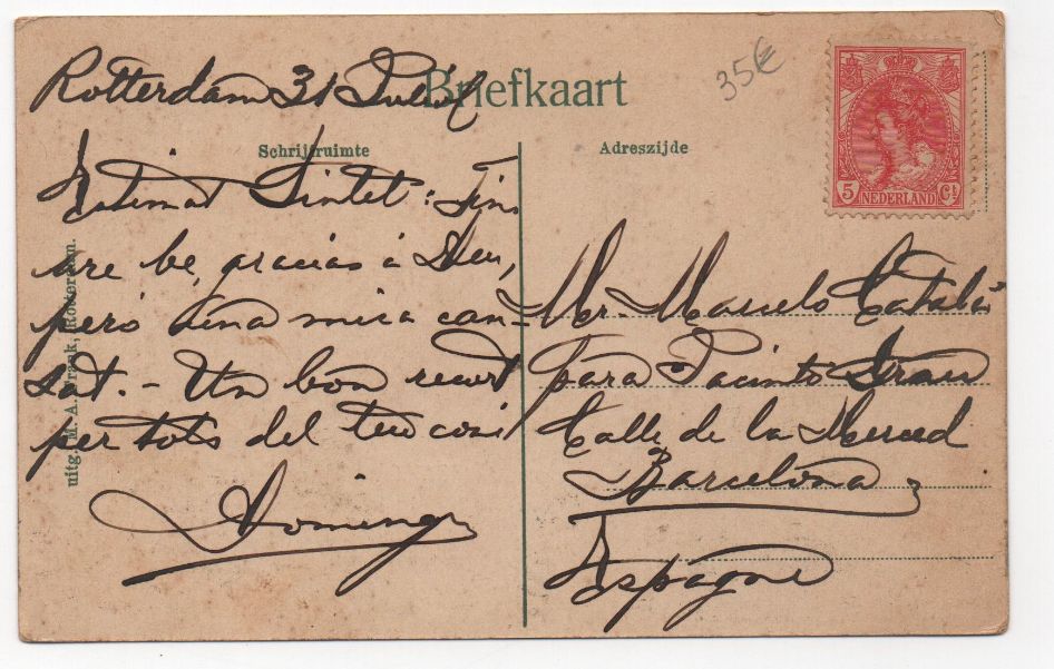 ROTTERDAM POSTAL N-6 BLANCO Y NEGRO