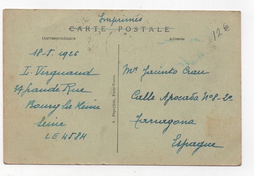 FRANCIA POSTAL N-27 EXPOSICION ARTES DECORATIFS