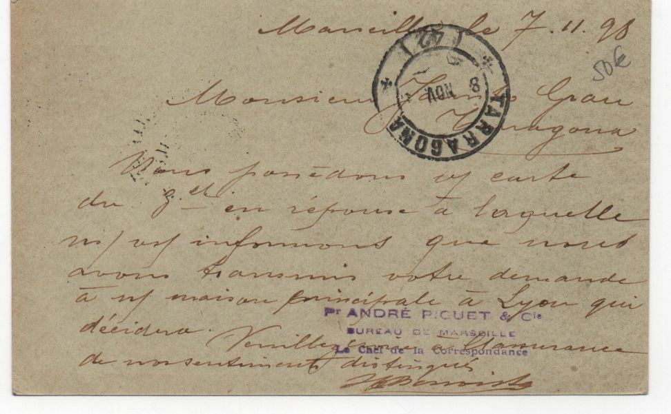 FRANCIA POSTAL N-31 (SELLO 10 CTS NEGRO)