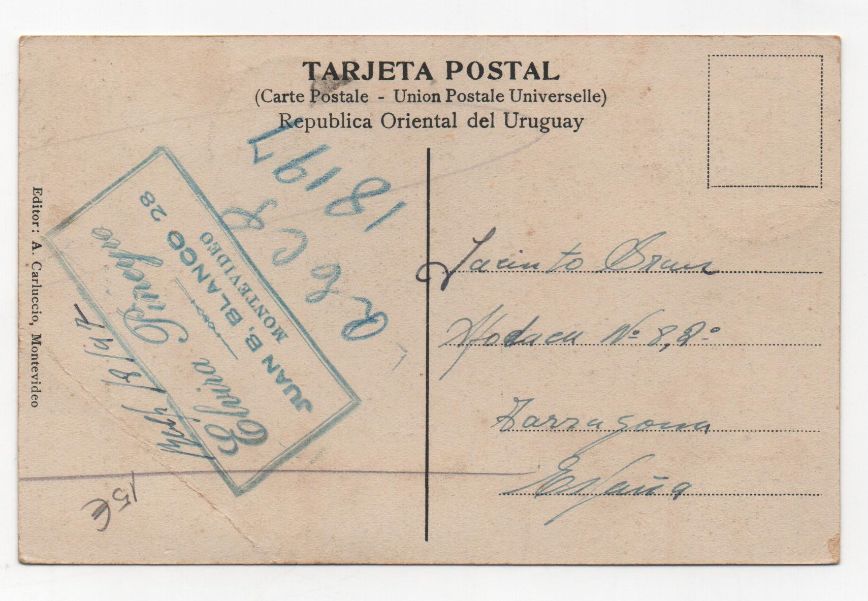 URUGUAY POSTAL N-54 (MONTEVIDEO)