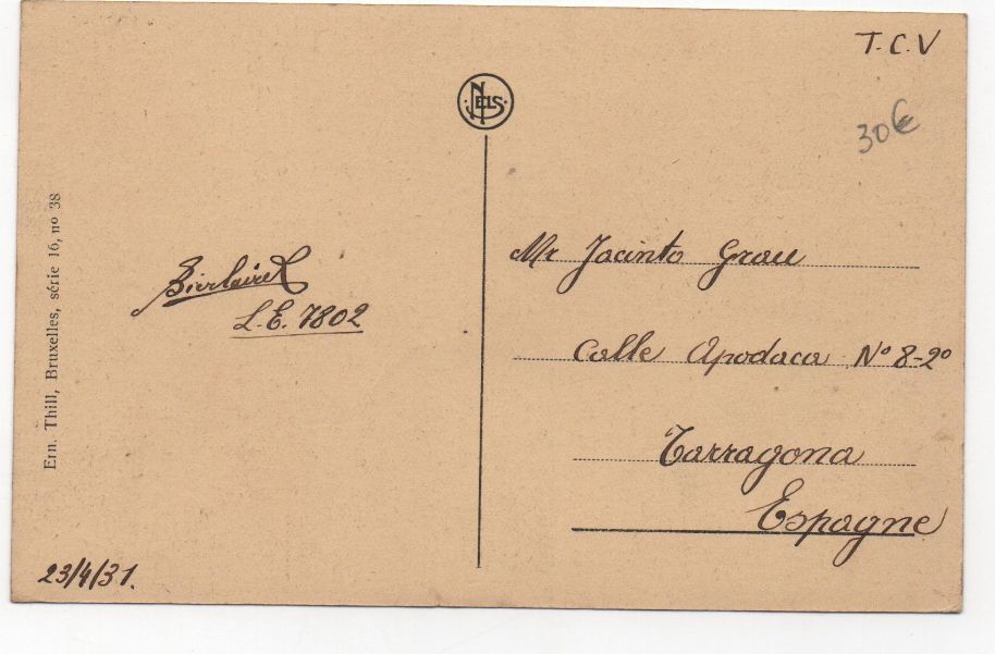 BELGICA POSTAL N-62 (NAMUR)