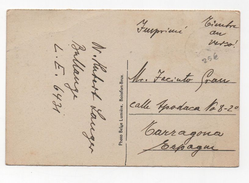 BELGICA POSTAL N-64 (VALLE DE LA WARCH)