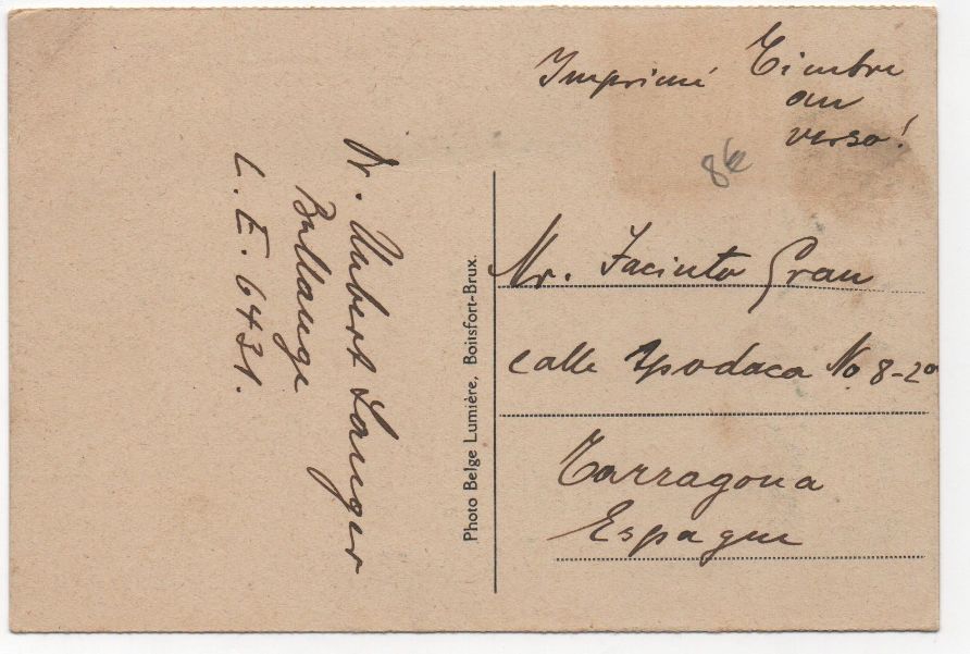 BELGICA POSTAL N-65 (MALMEDY)