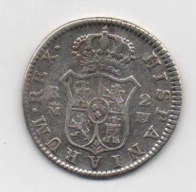 ESPAÑA CARLOS III DEL AÑO 1777 DE 2 REALES