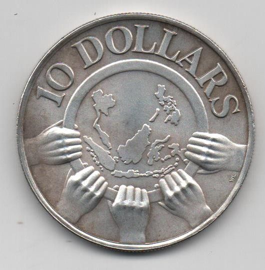 SINGAPUR DEL AÑO 1977 DE 10 DOLARES