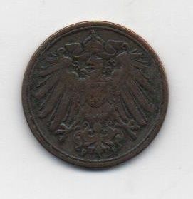 ALEMANIA IMPERIO DEL AÑO 1899 LETRA F DE 1 PFENNIG
