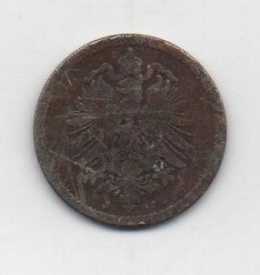 ALEMANIA IMPERIO DEL AÑO 1876 LETRA J DE 5 PFENNIG