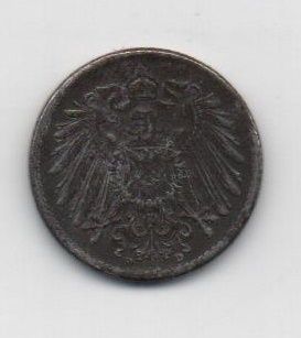 ALEMANIA IMPERIO DEL AÑO 1919 LETRA D DE 5 PFENNIG