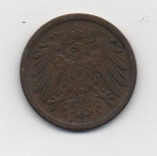 ALEMANIA IMPERIO DEL AÑO 1907 LETRA A DE 2 PFENNIG