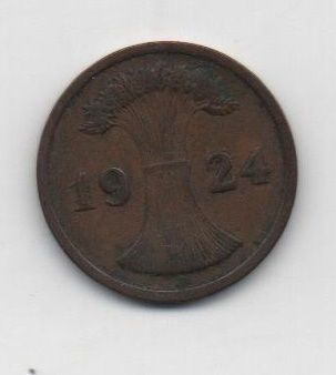 ALEMANIA IMPERIO REPUBLICA WEIMAR DEL AÑO 1924 LETRA E DE 2 REICHSPFENNIG