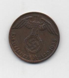 ALEMANIA REICH DEL AÑO 1938 LETRA J DE 1 REICHSPFENNIG