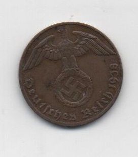 ALEMANIA REICH DEL AÑO 1938 LETRA E DE 1 REICHSPFENNIG