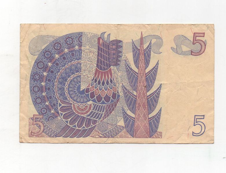 SUECIA DEL AÑO 1977 DE 5 KORONAS
