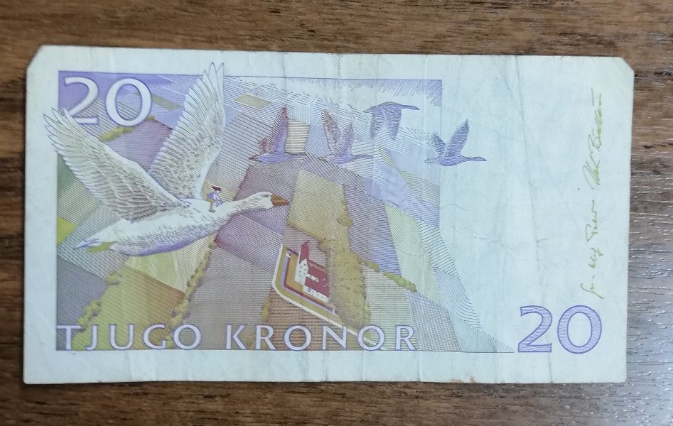 SUECIA DEL AÑO 1991 DE 20 KORONAS