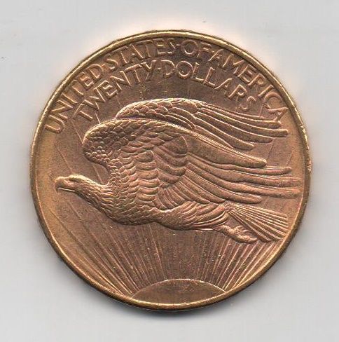 ESTADOS UNIDOS DEL AÑO 1908 DE 20 DOLARES