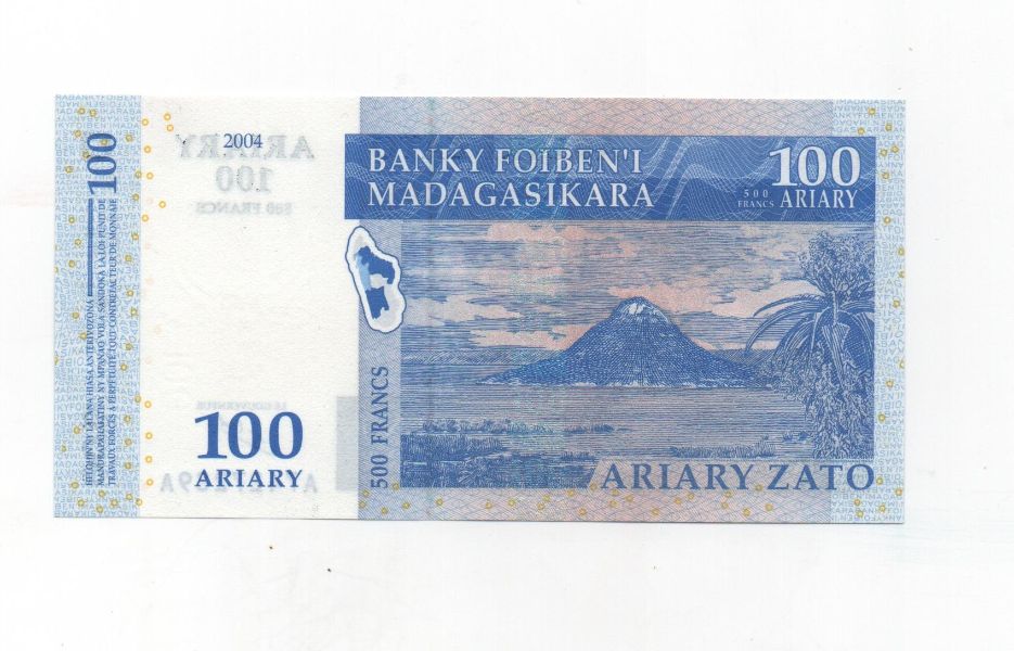MADAGASCAR DEL AÑO 2004 DE 100 ARIARY
