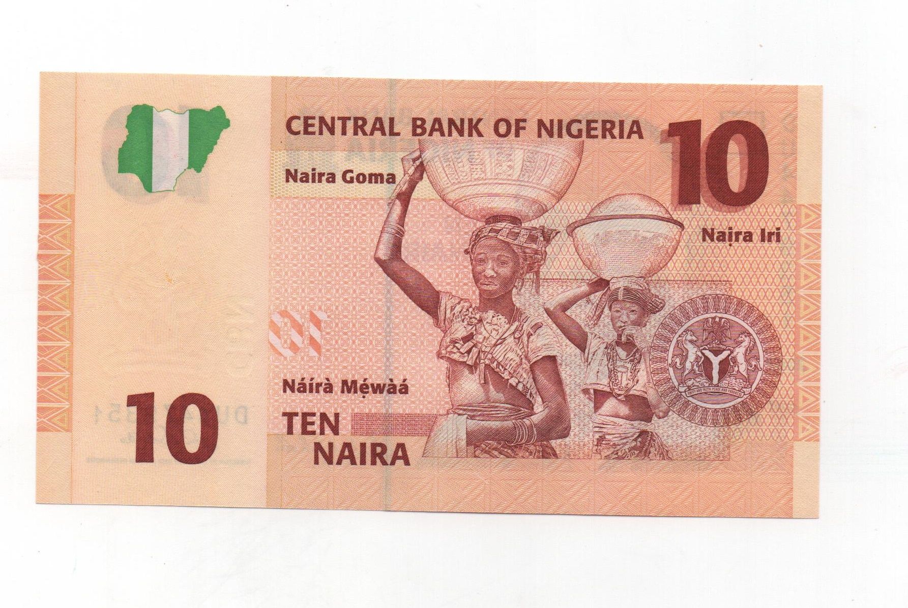 NIGERIA DEL AÑO 2007 DE 10 NAIRA