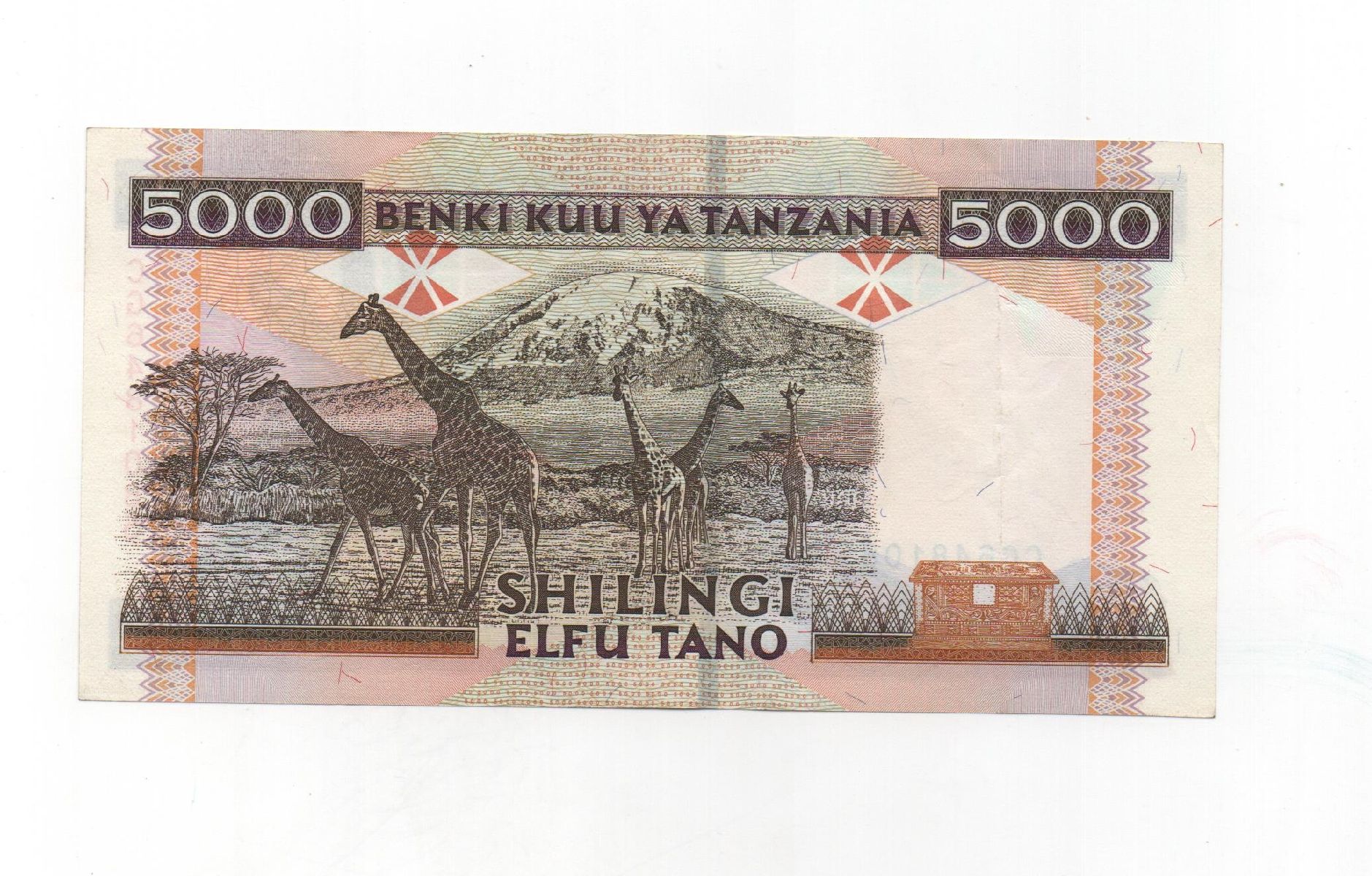TANZANIA DEL AÑO 1997 DE 5000 SHILLINGI