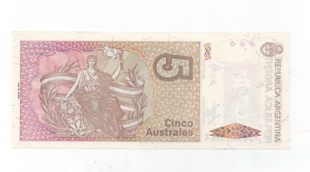 ARGENTINA DEL AÑO 1986-1989 DE 5 AUSTRALES