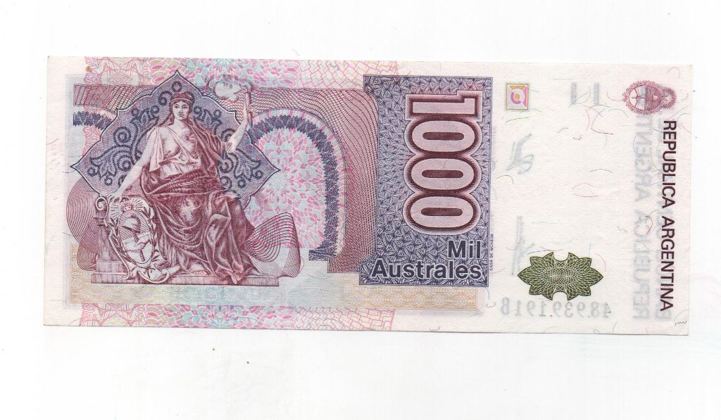 ARGENTINA DEL AÑO 1988-1990 DE 1000 AUSTRALES