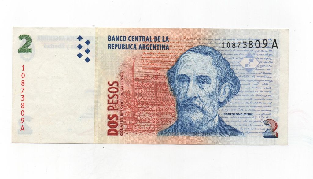 ARGENTINA DEL AÑO 1992-1997 DE 2 PESOS