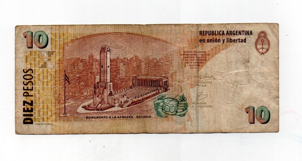 ARGENTINA DEL AÑO 1992-1997 DE 10 PESOS