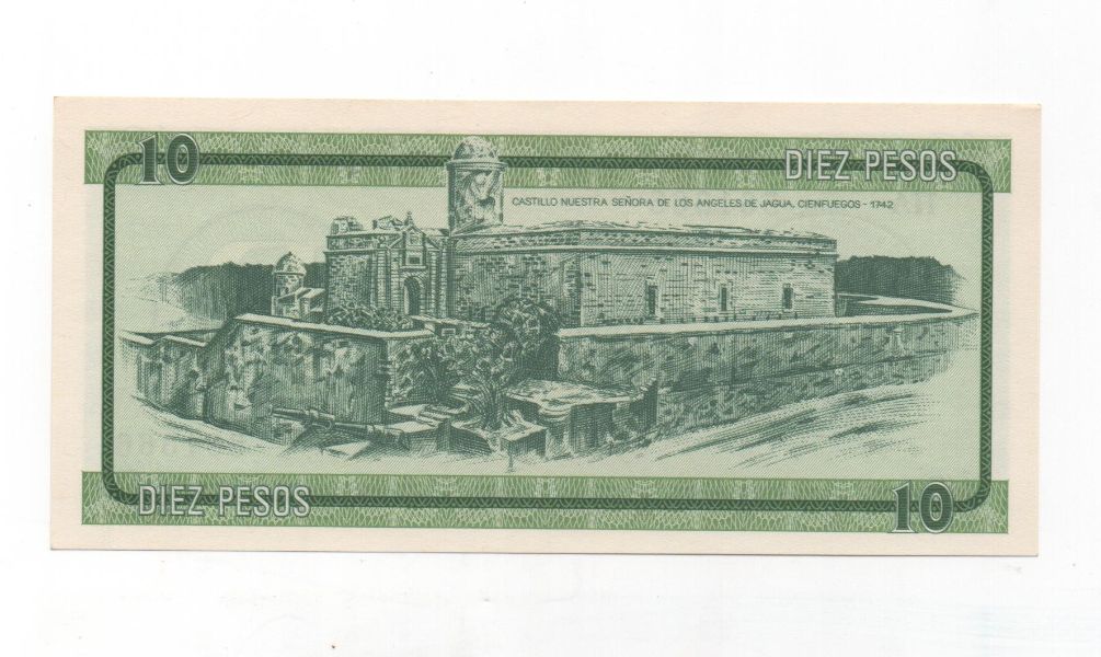 CUBA DEL AÑO 1985 DE 10 PESOS LETRA B