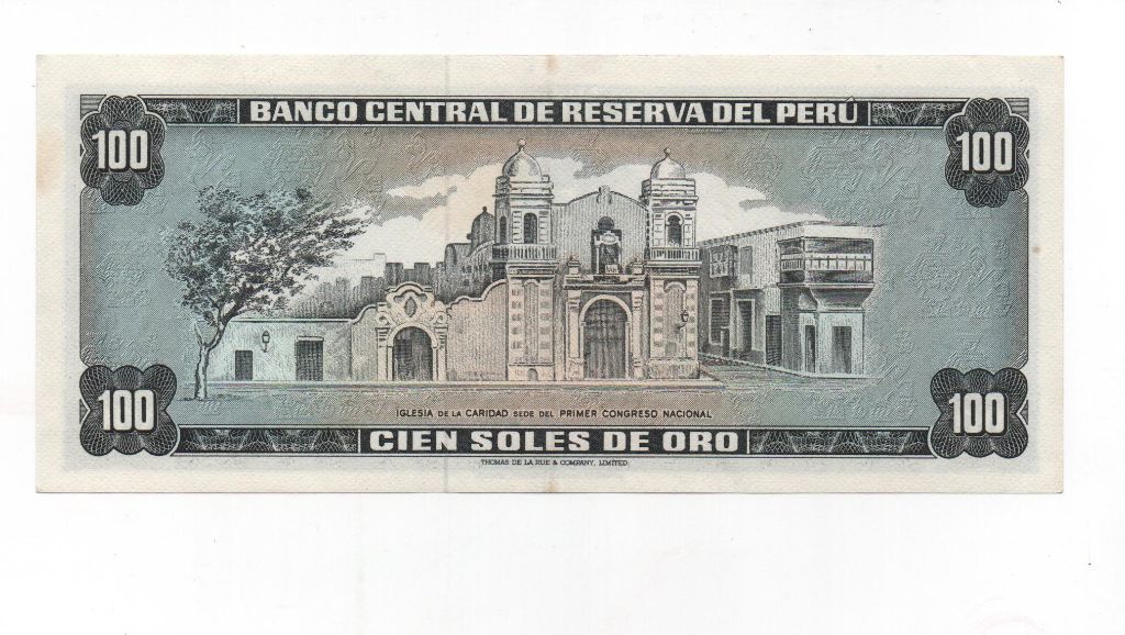 PERU DEL AÑO 1968 DE 100 SOLES