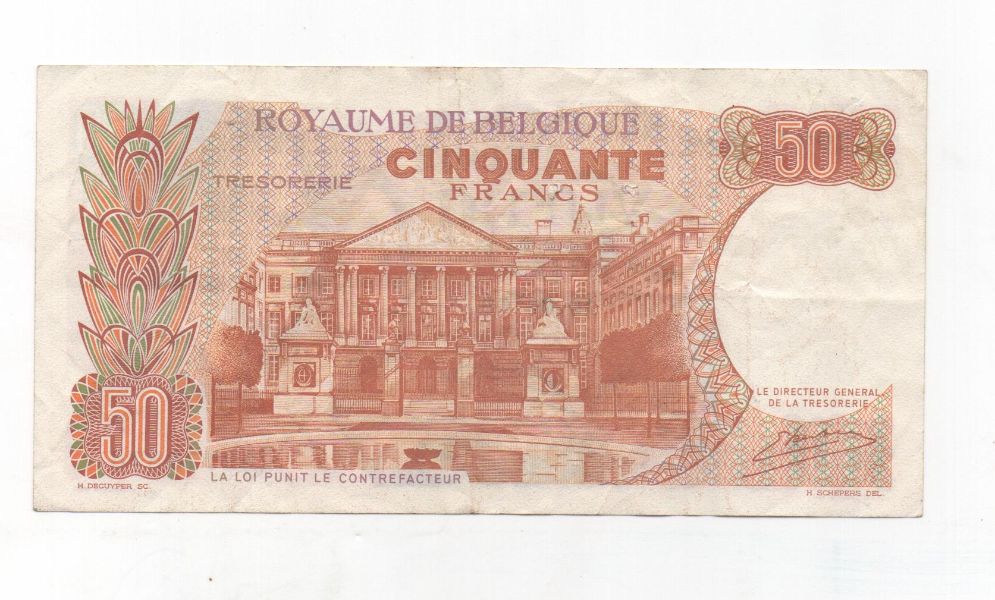 BELGICA DEL AÑO 1966 DE 50 FRANCOS