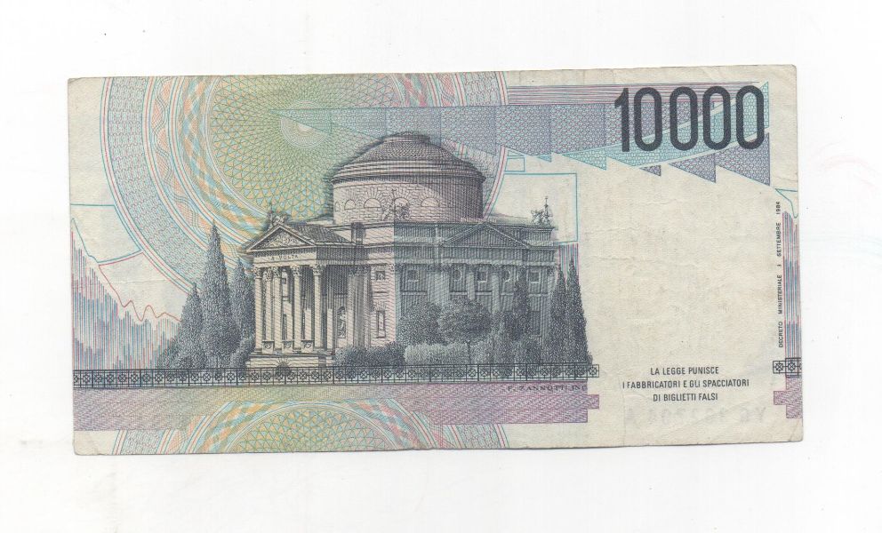 ITALIA DEL AÑO 1984 DE 10000 LIRAS