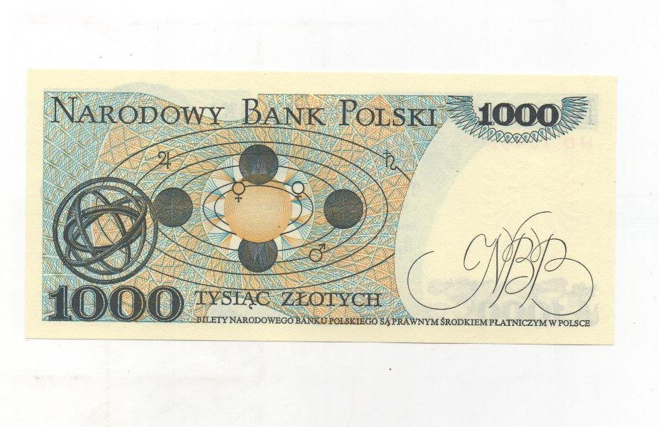 POLONIA DEL AÑO 1982 DE 1000 ZLOTVCH