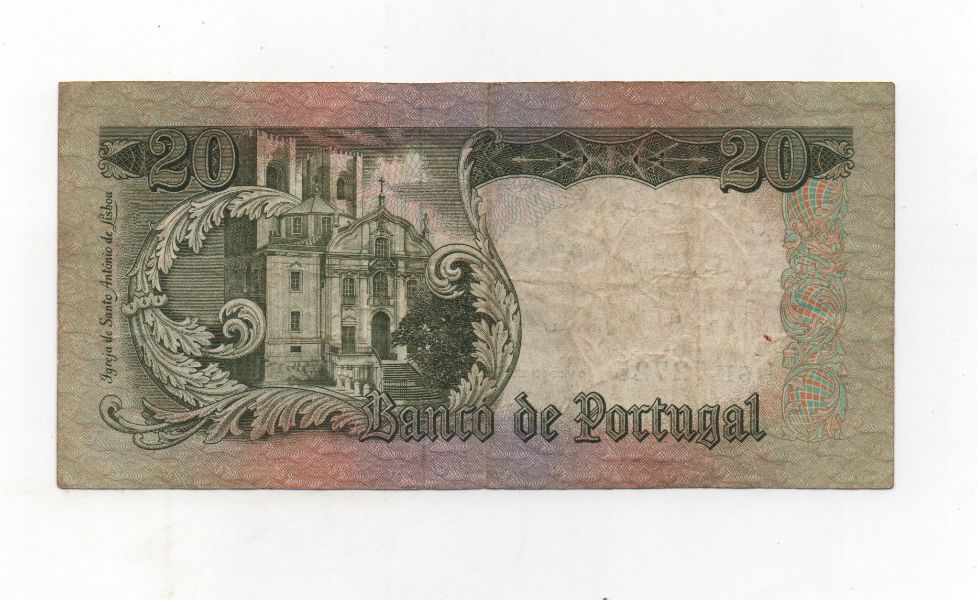 PORTUGAL DEL AÑO 1964 DE 20 ESCUDOS