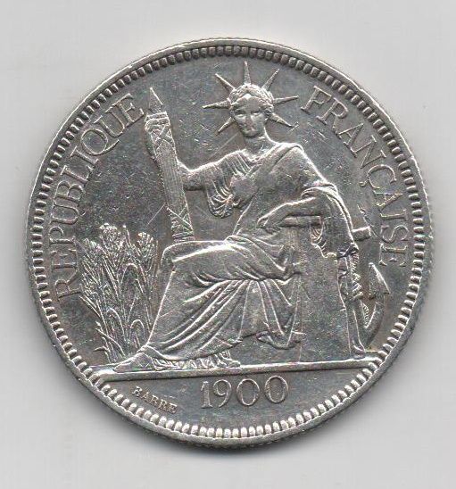 INDOCHINA DEL AÑO 1900 DE 1 PIASTRA