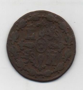 ESPAÑA CARLOS IV DEL AÑO 1795 DE 4 MARAVEDIES CECA SEGOVIA