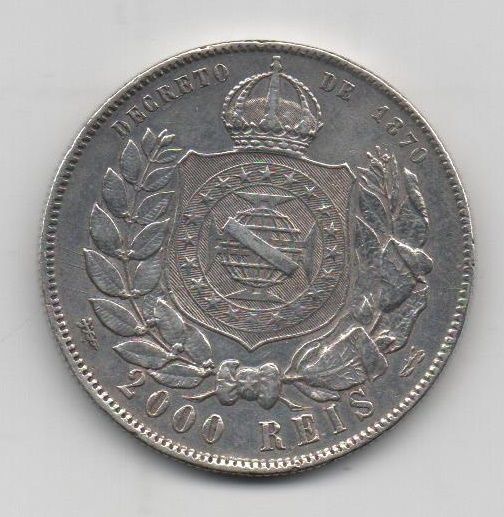 BRASIL DEL AÑO 1889 PEDRO II DE 2000 REIS