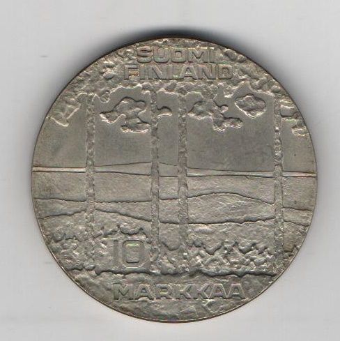 FINLANDIA DEL AÑO 1975 DE 10 MARKKAA