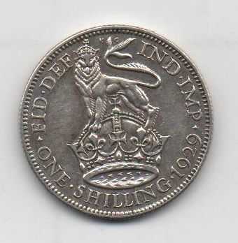 GRAN BRETAÑA DEL AÑO 1929 DE 1 SHILLING