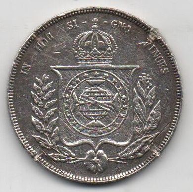 BRASIL DEL AÑO 1858 DE 1000 REIS