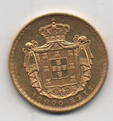 PORTUGAL DEL AÑO 1882 DE 10000 REIS