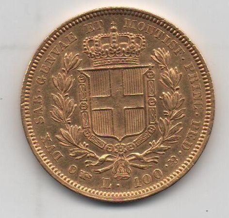 ITALIA DEL AÑO 1884 DE 100 LIRAS