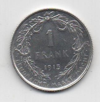 BELGICA DEL AÑO 1913 DE 1 FRANCO