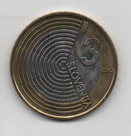 ESLOVENIA DEL AÑO 2009 DE 3 EUROS CONMEMORATIVOS