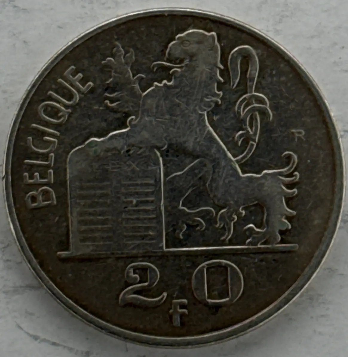 BELGICA DEL AÑO 1950 DE 20 FRANCOS